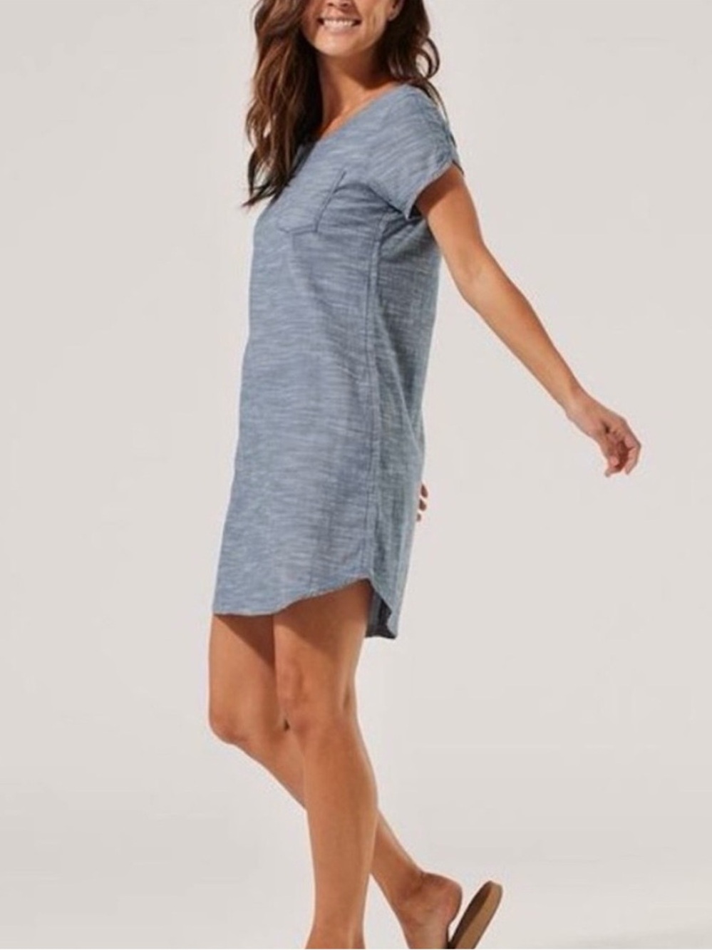 Pact Organic Cotton Chambray Shift Dress - Picture 2 of 15